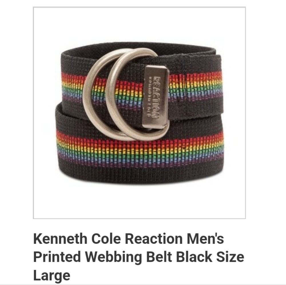 Kenneth Cole Reaction Men's Printed Webbing Belt